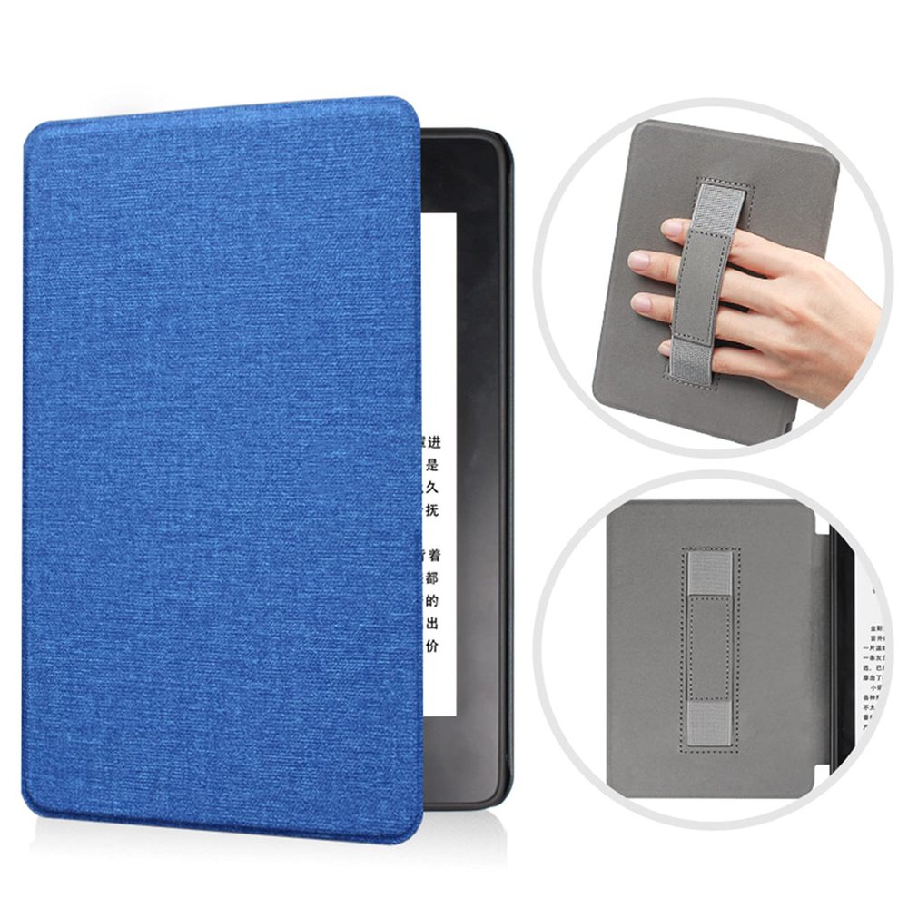 ALMIGHTY Fabric Case with Hand Strap for All-New Kindle 10th Generation 2019 Released, Ultra Thin Cover with Auto Wake/Sleep, Only Suitable for Model J9G29R