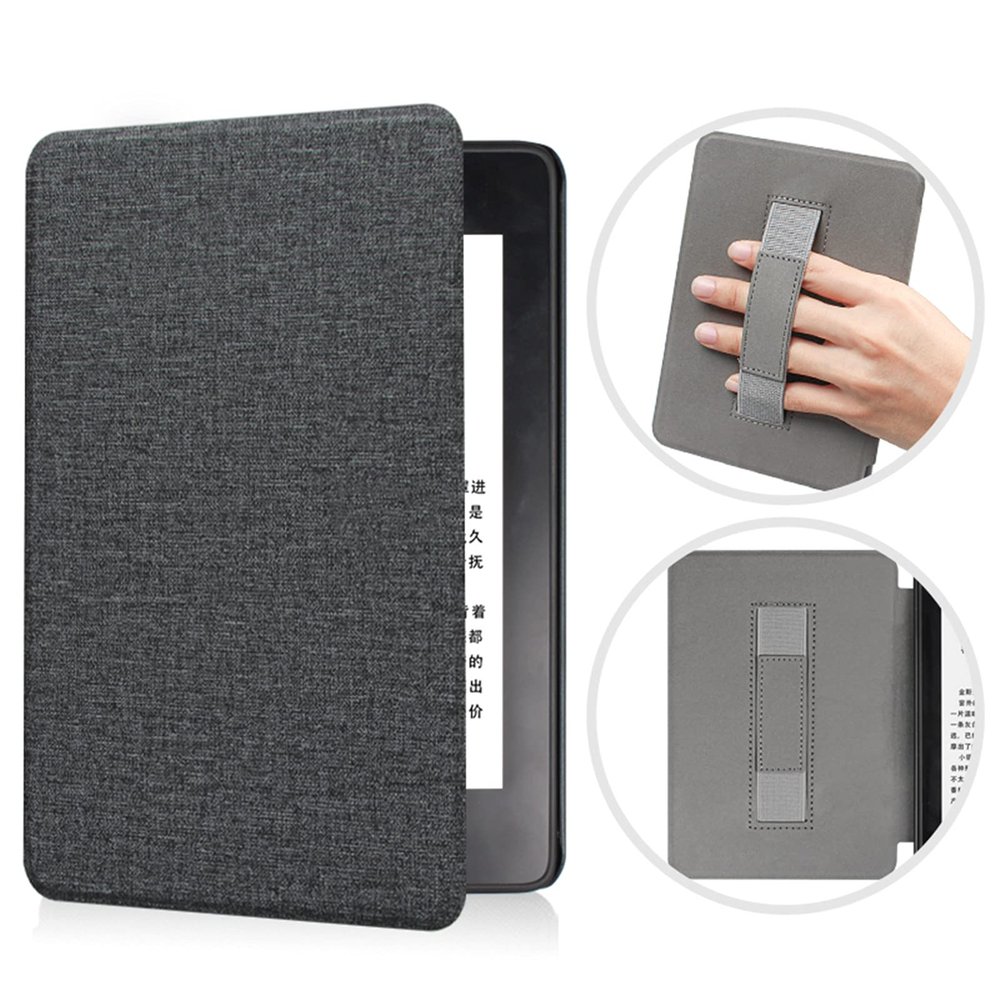ALMIGHTY Fabric Case with Hand Strap for All-New Kindle 10th Generation 2019 Released, Ultra Thin Cover with Auto Wake/Sleep, Only Suitable for Model J9G29R