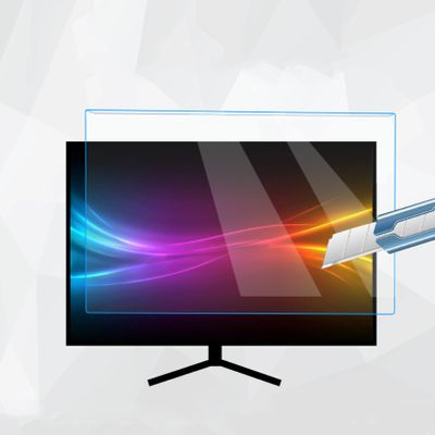 LONGSAND Anti Blue Light Screen Protector Panel Hanging Type Desktop Monitor Protection Panel 19 inch Removable Acrylic Eye Protection Filter Film for Laptop Computer TV,19" 425x277mm