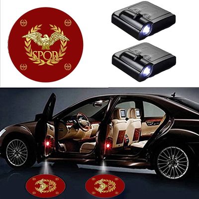 Apedes Western Roman Empire Car Door LED Projector Light (Set of 2) Wireless