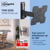 Vogel's Comfort TVM 3225 Swivelling TV Wall Mount for 19-43 Inch TVs Maximum 15 kg Swivel up to 120 Full Motion TV Mount Max. VESA 200 x 200 Universal Compatibility view 2
