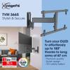 Vogel's TVM 3665 full-motion OLED TV wall bracket for 40-77 inch TVs, Max. 77 lbs (35 kg), Swivels up to 180, Full-Motion OLED TV wall mount, Max. VESA 600x400, Universal compatibility view 2