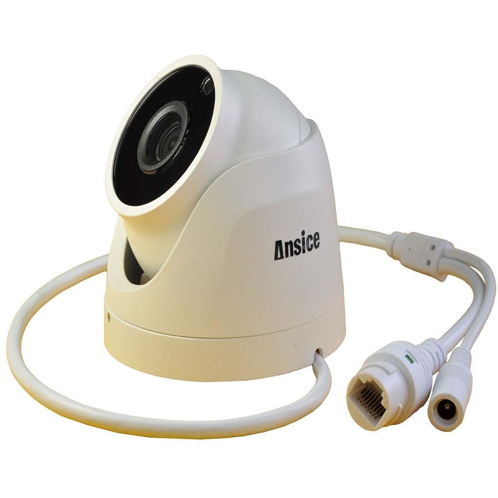 Ansice Indoor 4MP PoE IP Camera Metal Dome Network Camera 4.0 MP PoE Infrared Night Vision CCTV Camera Wide Angle 2.8mm Lens POE IP Security System Surveillance