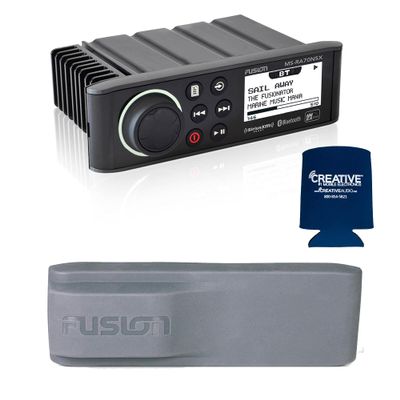 Fusion MS-RA70NSX Marine Stereo with MS-RA70CV Fusion Silicon Dust Cover RA70 Series