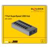 Delock External SuperSpeed USB Hub with 7 Ports + Switch view 4
