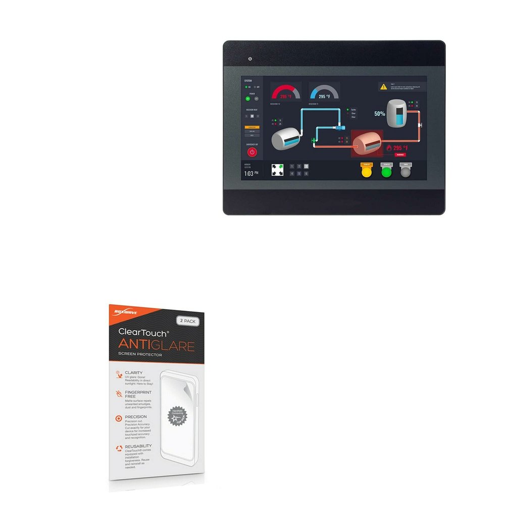 BoxWave Screen Protector Compatible with Maple Systems HMI5100B - ClearTouch Anti-Glare (2-Pack), Anti-Fingerprint Matte Film Skin