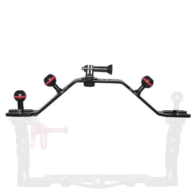 nitescuba NS10-H Underwater Camera Housing Carrier Aluminum Material with Extra Two Ball Mount and Tripod Mount Adaptor for gopro Suitable for nuaticam housing and NS10 Tray