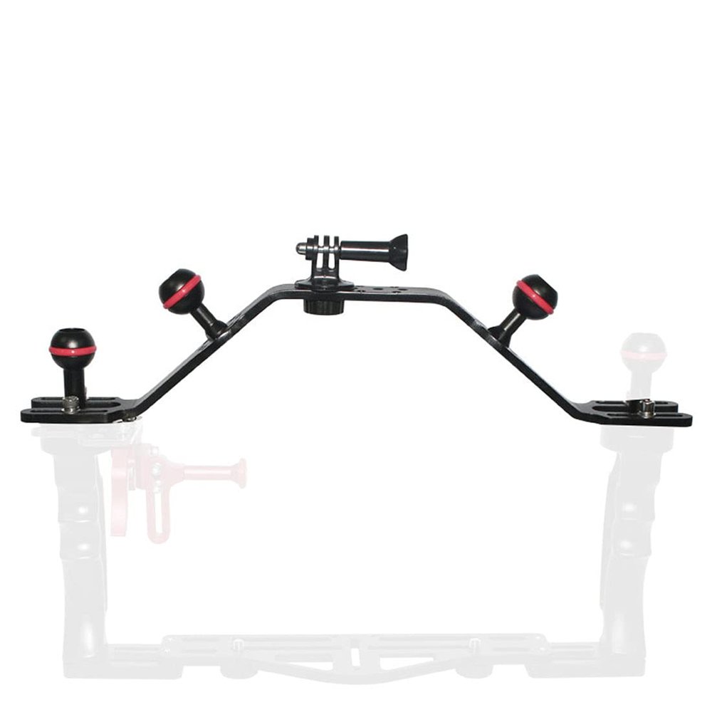 nitescuba NS10-H Underwater Camera Housing Carrier Aluminum Material with Extra Two Ball Mount and Tripod Mount Adaptor for gopro Suitable for nuaticam housing and NS10 Tray