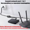 Ethernet Splitter 1 to 2 RJ45 Network Cable Adapter, Note Only Connect one Network at a Time, Compatible with ADSL/Computers/TVs/Routers (Only Support one Works at one time) view 2