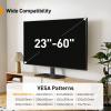 Perlegear Tabletop TV Stand, Universal TV Stand for 2360 Inch LCD/LED/OLED TVs, Height-Adjustable TV Mount Stand with Tempered Glass Base & Cable Management, VESA 400x400mm, PGTVS02  view 2