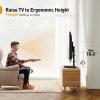Perlegear Tabletop TV Stand, Universal TV Stand for 2360 Inch LCD/LED/OLED TVs, Height-Adjustable TV Mount Stand with Tempered Glass Base & Cable Management, VESA 400x400mm, PGTVS02  view 3