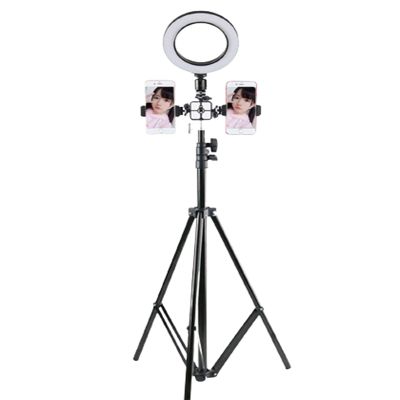10" Selfie Ring Light with Tripod Stand & Flexible Phone Holder,Dimmable Desktop Camera Beauty Circle Lights for Live Stream/Makeup/YouTube Video/TikTok/Photography,Compatible with iPhone/Audroid.