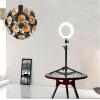 10" Selfie Ring Light with Tripod Stand & Flexible Phone Holder,Dimmable Desktop Camera Beauty Circle Lights for Live Stream/Makeup/YouTube Video/TikTok/Photography,Compatible with iPhone/Audroid. view 3