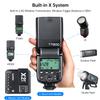 Godox 2 pcs TT600 GN60 Camera Flash Speedlite,HSS 1/8000s GN60 Master Slave Off Speedlight 0.1-2.6s Recycle Time, 2.4G X System Receiver with Godox X2T-N Wireless Flash Trigger Compatible with Nikon view 3