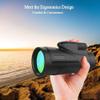 SMSOM Monocular Telescope, 12X50 High Power Prism Monocular - Waterproof Fog - Proof Shockproof Scope - BAK4 Prism FMC for Bird, Watching, Hunting, Camping, Travelling, Wildlife, Black view 3