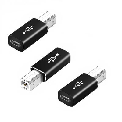 USB C to B Adapter,3-Pack Tpenod Female USB C to MIDI ConverterCompatible with MIDIPrintersChromebook PixelElectric Piano,Synthesizers and Devices /laptops with Type-c Port., black