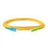 SpeedyFiberTX 12-Pack 3.5 Meter SC/APC to SC/UPC 3.0mm Simplex Yellow Riser OFNR Fiber Patch Cable, Corning SMF-28 Singlemode 9/125um OS1/OS2 Compatible Ultra Optical Fiber view 3