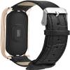 TryBest Bracelet Compatible with Xiaomi Mi Band 4/Mi Band 3 Bracelet,Replacement Leather Strap with Metal Frame Adjustable 7.8-9.4 inch Compatible with Xiaomi Mi Band 4/3 - Black+Gold view 2