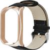 TryBest Bracelet Compatible with Xiaomi Mi Band 4/Mi Band 3 Bracelet,Replacement Leather Strap with Metal Frame Adjustable 7.8-9.4 inch Compatible with Xiaomi Mi Band 4/3 - Black+Gold view 3