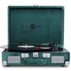 Arkrocket Curiosity Bluetooth Turntable Retro Suitcase 3-Speed Record Player with Built-in Speakers (Dark Green Velvet) view 1
