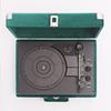 Arkrocket Curiosity Bluetooth Turntable Retro Suitcase 3-Speed Record Player with Built-in Speakers (Dark Green Velvet) view 2