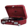 Arkrocket Curiosity Bluetooth Record Player Retro Suitcase 3-Speed Vinyl Turntable with Built-in Speakers (Burgundy Velvet) view 2