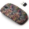 2.4G Wireless Mouse with Cute Pattern Design for All Laptops and Desktops with Nano Receiver - Flowers Banana view 1