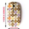 2.4G Wireless Mouse with Cute Pattern Design for All Laptops and Desktops with Nano Receiver - Different Glazed Donuts view 2