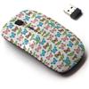 2.4G Wireless Mouse with Cute Pattern Design for All Laptops and Desktops with Nano Receiver - Beautiful Butterflies view 1