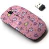2.4G Wireless Mouse with Cute Pattern Design for All Laptops and Desktops with Nano Receiver - Cartoon Rabbits view 1