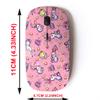 2.4G Wireless Mouse with Cute Pattern Design for All Laptops and Desktops with Nano Receiver - Cartoon Rabbits view 2