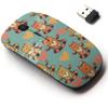 2.4G Wireless Mouse with Cute Pattern Design for All Laptops and Desktops with Nano Receiver - Consists levitation Cats view 1