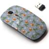 2.4G Wireless Mouse with Cute Pattern Design for All Laptops and Desktops with Nano Receiver - Christmas Fox Snow view 1