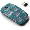 2.4G Wireless Mouse with Cute Pattern Design for All Laptops and Desktops with Nano Receiver - Childish Illustration Castle view 1