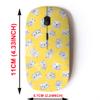 2.4G Wireless Mouse with Cute Pattern Design for All Laptops and Desktops with Nano Receiver - cat Hand Drawn view 2