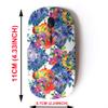 2.4G Wireless Mouse with Cute Pattern Design for All Laptops and Desktops with Nano Receiver - bouquetsforget me not view 2