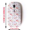 2.4G Wireless Mouse with Cute Pattern Design for All Laptops and Desktops with Nano Receiver - Cute Stylized Flowers view 2
