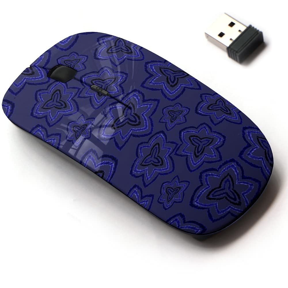 2.4G Wireless Mouse with Cute Pattern Design for All Laptops and Desktops with Nano Receiver - Chevron Zigzag