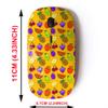 2.4G Wireless Mouse with Cute Pattern Design for All Laptops and Desktops with Nano Receiver - Colorful Cute Fruits view 2