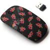 2.4G Wireless Mouse with Cute Pattern Design for All Laptops and Desktops with Nano Receiver - Flowery Bright smallscale Flowers view 1
