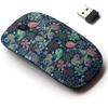 2.4G Wireless Mouse with Cute Pattern Design for All Laptops and Desktops with Nano Receiver - Colorful Floral Doodle view 1