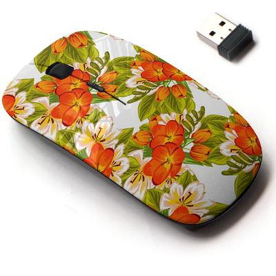 2.4G Wireless Mouse with Cute Pattern Design for All Laptops and Desktops with Nano Receiver - Elegance Floral