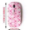 2.4G Wireless Mouse with Cute Pattern Design for All Laptops and Desktops with Nano Receiver - Cute Vintage Patchwork view 2