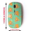 2.4G Wireless Mouse with Cute Pattern Design for All Laptops and Desktops with Nano Receiver - Bright Tropical Yellow view 2