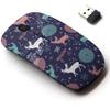 2.4G Wireless Mouse with Cute Pattern Design for All Laptops and Desktops with Nano Receiver - Christmas Trees view 1