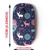 2.4G Wireless Mouse with Cute Pattern Design for All Laptops and Desktops with Nano Receiver - Christmas Trees view 2