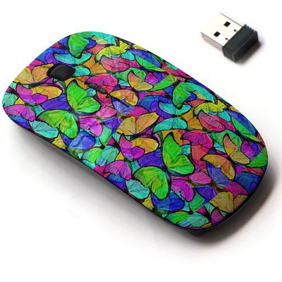 2.4G Wireless Mouse with Cute Pattern Design for All Laptops and Desktops with Nano Receiver - Beautiful Texture Made