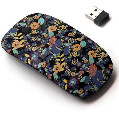 2.4G Wireless Mouse with Cute Pattern Design for All Laptops and Desktops with Nano Receiver - Bright Picturesque