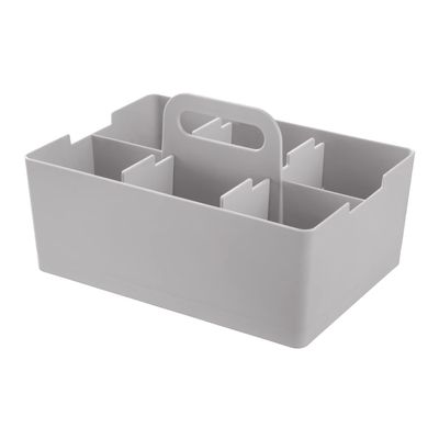 JEJ Astage Storage Box, Desk Tote, Desk Organizer, Stackable, Made in Japan, Light Gray, Width 10.2 x Depth 7.4 x Height 5.7 inches (26 x 18.8 x 14.5 cm)