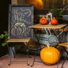 NAKLEO Halloween Large Painting Stencil 16.9x25.2, Pumpkin Happy Halloween Inscription Pattern, Reusable Plastic Drawing Template, DIY Art and Craft Home Decor, Wall Floor Wood Fabric Furniture view 3